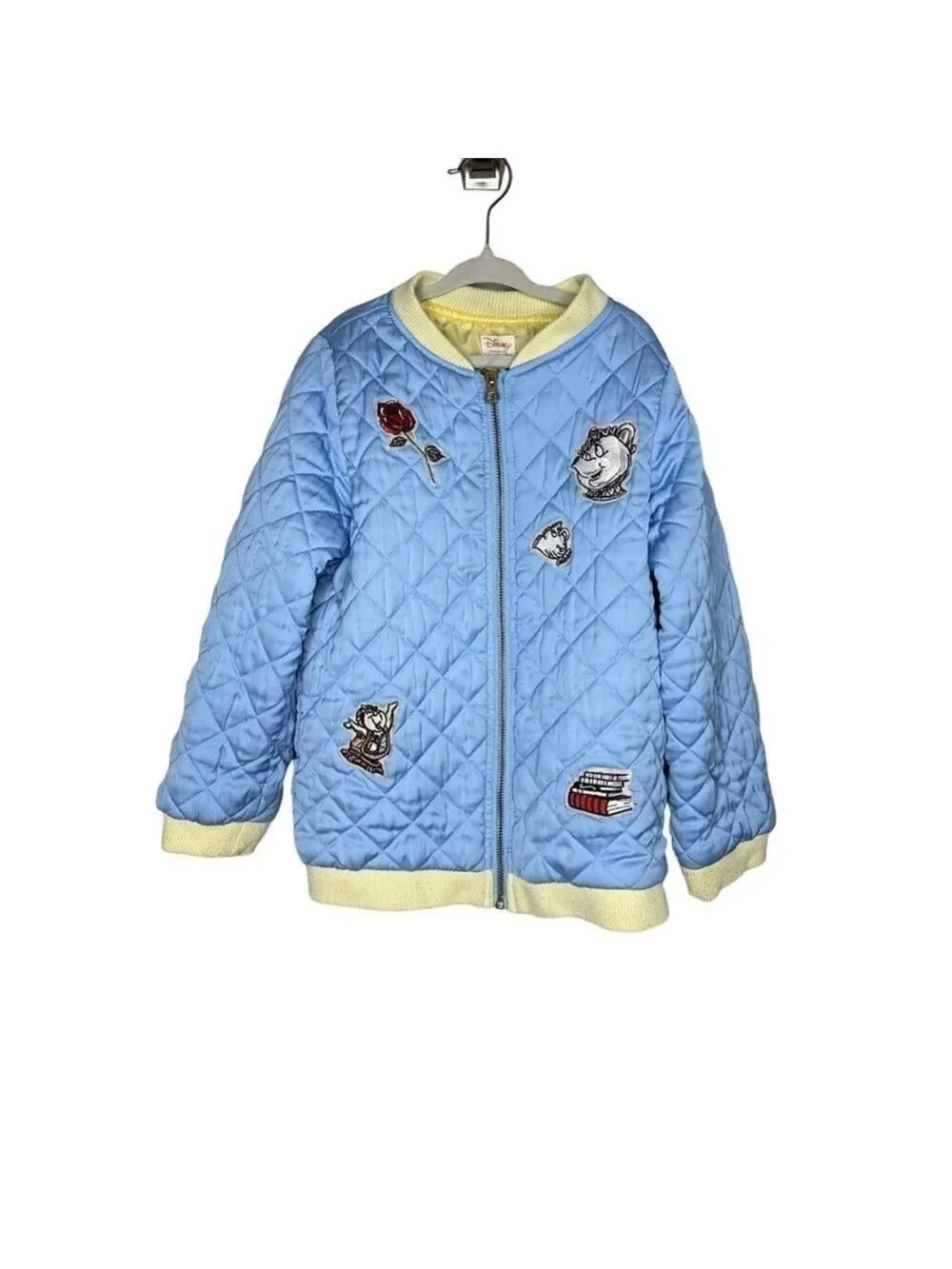 Disney Collection by Tutu Couture Beauty & The Beast Blue‎ Quilted Jacket Girls